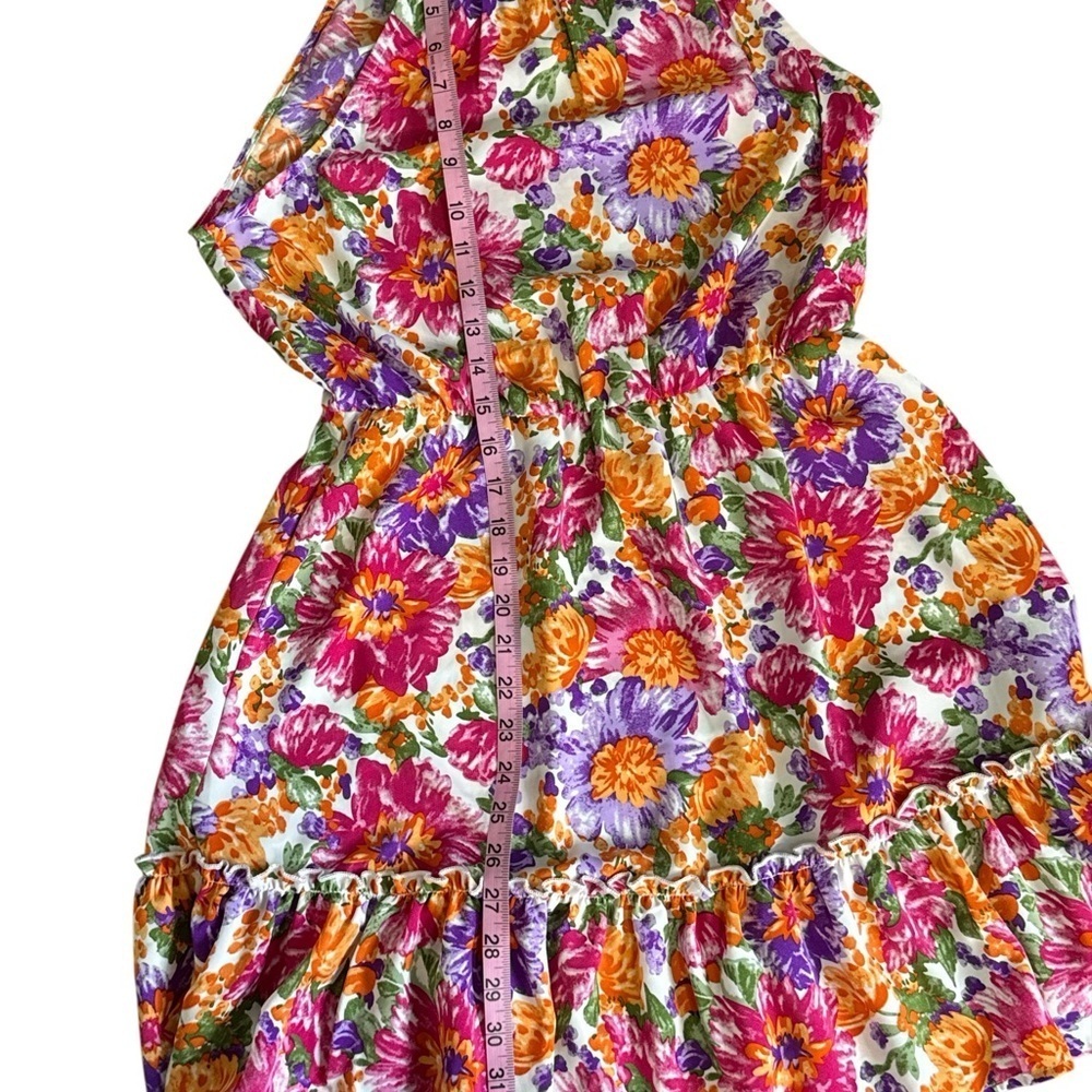 Shein Multicolor Floral Halter Mini Dress Size M - Picture 7 of 9